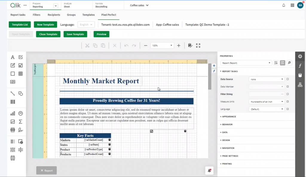 PixelPerfect Report Authoring: Precisione e Innovazione nei Report Qlik