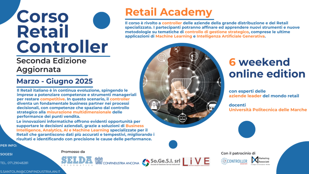 Corso Retail Controller 2025: Innovazioni in AI e Machine Learning per il Retail